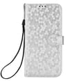 thumbnail image 2 of ELEHOLD Wallet Case foriPhone XR,PU Leather +TPU With Shockproof Kickstand Crad Slot Strap Case for iPhone 13 Mini 5.4 inch,Silver, 2 of 7
