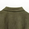 thumbnail image 4 of FRSASU Women's Casual Zipper Loose Suede Textured Coat Batwing Long Sleeve Hoodless Fashon Jacket Army Green L(L), 4 of 8