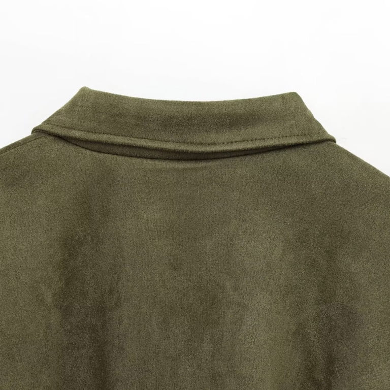 Topshop Cropped Faux Suede Bomber Jacket With Snap Details In Camel | ASOS