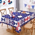 thumbnail image 3 of 4th of July Tablecloth Rectangle 60x84 Inch, Memorial Patriotic Tablecloths Waterproof Spillproof, America Flag Patchwork Table Cloth, Independence Day Table Cover for Dinner Party Picnic Decor, 3 of 6