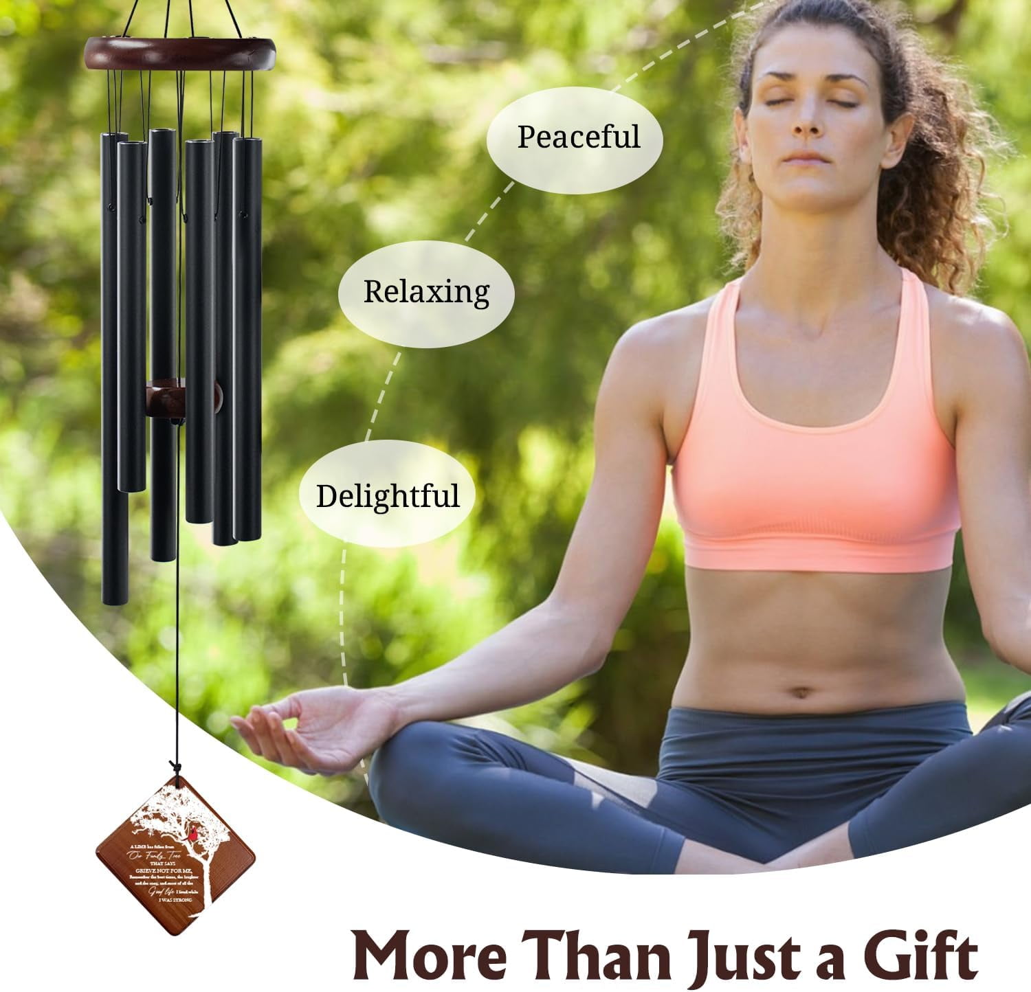 Memorial Wind Chimes for Outside, Sympathy Gifts for Loss of Loved One, Windchimes in Memory of Dad or Mom, Bereavement Outdoor Classic Cardinal Chimes for Garden, Patio Decoration