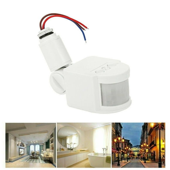 LNGOOR 180° Outdoor 90~250V Infrared PIR Motion Sensor Detector Waterproof Wall Light Switch, White