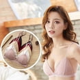 thumbnail image 5 of Wuffmeow Ladies French triangle cup threaded thin shoulder strap beauty back bra, sexy deep V-neck solid color tube top, comfortable and breathable underwear without steel ring, 5 of 6