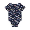 thumbnail image 2 of Daiia Sardine Printed Unisex-Baby Short Sleeve Onesies Bodysuits Baby Climbing Clothes Soft and Comfortable Romper with Expandable Shoulder Design-2 Years, 2 of 8