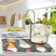 thumbnail image 5 of Christmas Gnome Print Dish Drying Mats Kitchen Mat Microfiber Counter Absorbent Dish Pad Drainer Rack 16"x18", 5 of 7