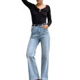 thumbnail image 3 of Women Long Sleeve Shirt Going Out Tops Casual Summer Outfits Black L, 3 of 8