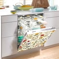 thumbnail image 2 of Yayeee Magnetic Dishwasher Cover for The Front Decoration Home Kitchen Machine Sticker Protector, Beige Floral, 2 of 6