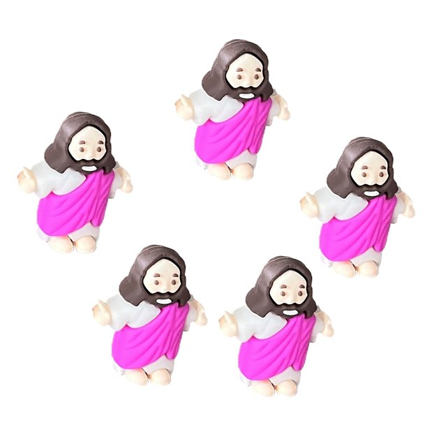 XIANXIAN 40 Mini Figuras Juguetes Juguetes Diseño Original Mini Figura de Goma Pequeño Jesús para Escondite Recuerdos de Fiestas Religiosas Manualidades de Domingo Regalos de Bautismo para Rellenos