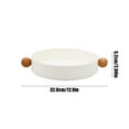 thumbnail image 3 of round Wooden Tray, Solid Wood Handle, Plastic Material, for Living Room Entrance, Kitchen Fruit and Vegetable Storage, Desktop Organizer, White, by FAJHHA, 3 of 6