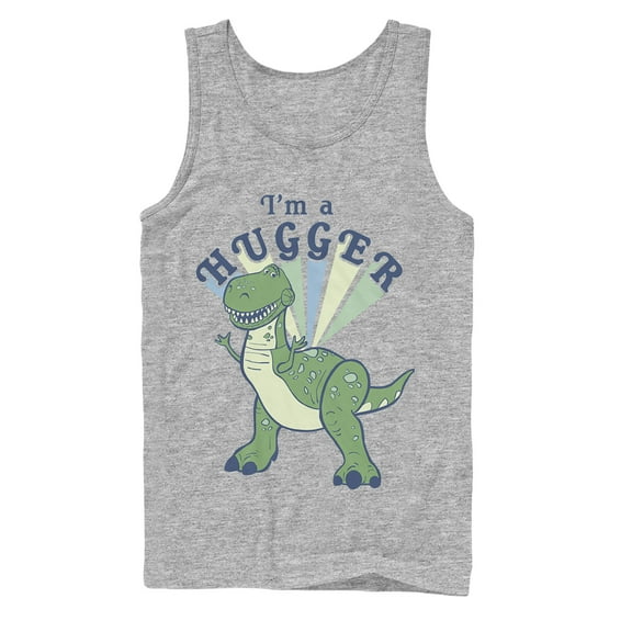 Men's Toy Story I'm a Hugger Rex Tank Top Athletic Heather 2X Large