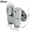thumbnail image 6 of Double Outlet Angle Valve Wall-Mounted Toilet Inlet Valve Bathroom Washing Machine Water Stop Quick Opening Angle Valve Faucet Silver, 6 of 9