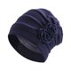 thumbnail image 1 of Turbante de poliéster Minnieouse para mujer gorro decorativo tradicional lavable color sólido Azul oscuro, 1 of 6