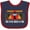 Navy and Red, variant on Inktastic Racing Themed 1st Birthday Car Boys Baby Bib