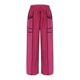 thumbnail image 5 of Girl's Barrel Sweatpant High Waisted Wide Leg Sweat Pant Drawstring Athletic Baggy Pant Y2K Palazzo Patchwork Trousers, 5 of 8