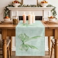 thumbnail image 2 of Table Runner 90 Inches Long for Kitchen Dining, Green Bow Dresser Scarf Farmhouse, Dining Table Decorations for Wedding/Parties, Cute Bowknot Minimalist Solid Color 13 x 90 In, 2 of 8