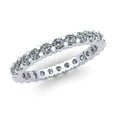 thumbnail image 2 of Natural 1.35Ct Round Cut Diamond Shared Prong Women's Anniversary Wedding Eternity Band Ring Solid 10k White Gold G-H I1, 2 of 3