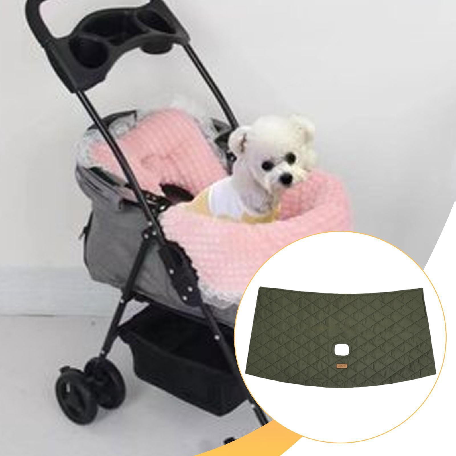 EHJRE Pet Strollers Edge Cover Mat Front Cover Practical Portable Accessory Premium Washable Professional Durability Pets Dirts Mat Green