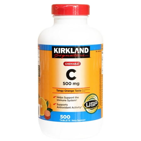 Kirkland Signature Chewable Vitamin C 500 mg Tangy Orange - 500 Tablets