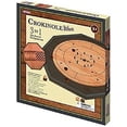 thumbnail image 2 of Kroeger Crokinole 22” Deluxe 3 in 1 Checkers & Backgammon Board Game w/ Discs, 2 of 4