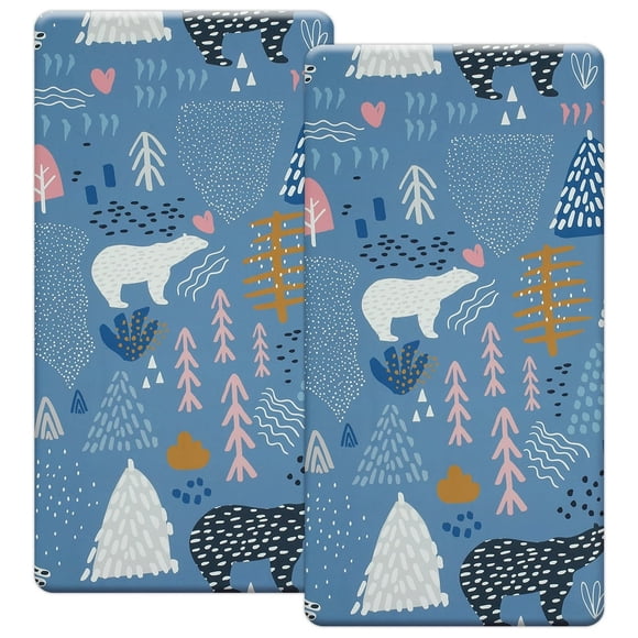 2 Pcs Housse de Matelas à Langer pour Bébé Respirante et Confortable Drap de Table à Langer avec Motifs Exquis Draps de Berceau Finition Soignée Durable Housse de Matelas pour Bébé pour Garçons Filles
