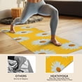 thumbnail image 4 of Yellow Daisy Flower White Blooms Pattern Hot Yoga Mat Towel Non Slip for Hot Yoga - Quick-Drying Yoga Mat Cover with 4 Corner Pockets with Travel Bag - Hot Yoga Towel Non Slip 74"x26", 4 of 6