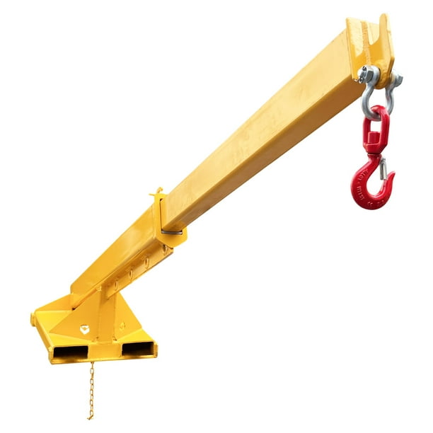 INTBUYING Forklift Lifting Hoist Swivel Hook Mobile Crane Adjustable Mobile Crane  Lifting Hoist Truss Jib Boom Hook (4400 LB/ 2T Capacity) 