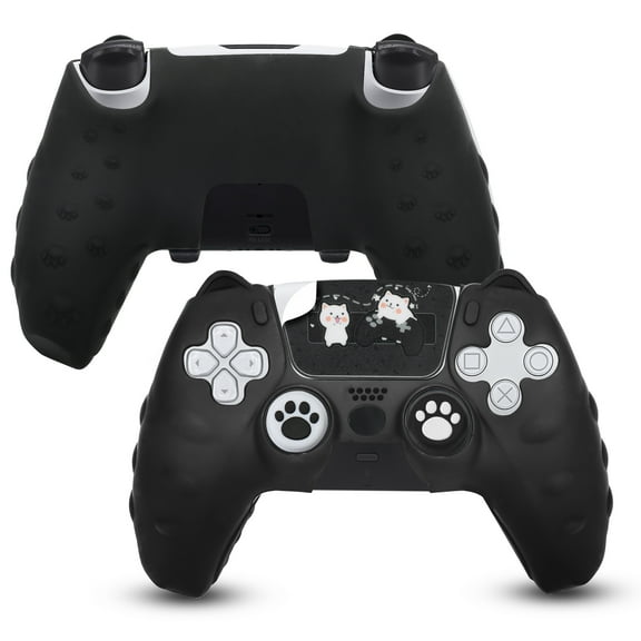 EEEkit Cute Cat Paw Silicone Controller Skin Cover Fit for PS5 Controller, Anti-Slip Protective Case Fit for PlayStation 5 DualSense Wireless Controller