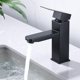 thumbnail image 2 of Black Bathroom Faucet Brass Basin Mixer Bathroom Mixer Contains Hot and Cold Hoses, 2 of 4
