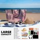 thumbnail image 5 of Fotbe Pink Lotus Buddha Bolsa de Viaje para Playa - Resistente al Agua, Bolsa Tote de Gran Capacidad y Ligera con 7 Bolsillos para Mujeres y Hombres, 5 of 7