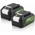 thumbnail image 1 of 2Pack Replacement Green-works 24V Lithium Battery 5.0Ah 29842 29852 29322 BAG709 BAG710 20352 22232 2508302 for Green-work 2X24V + 2Port 29862 Charger for G-24 Green-works 24V Battery, 1 of 6