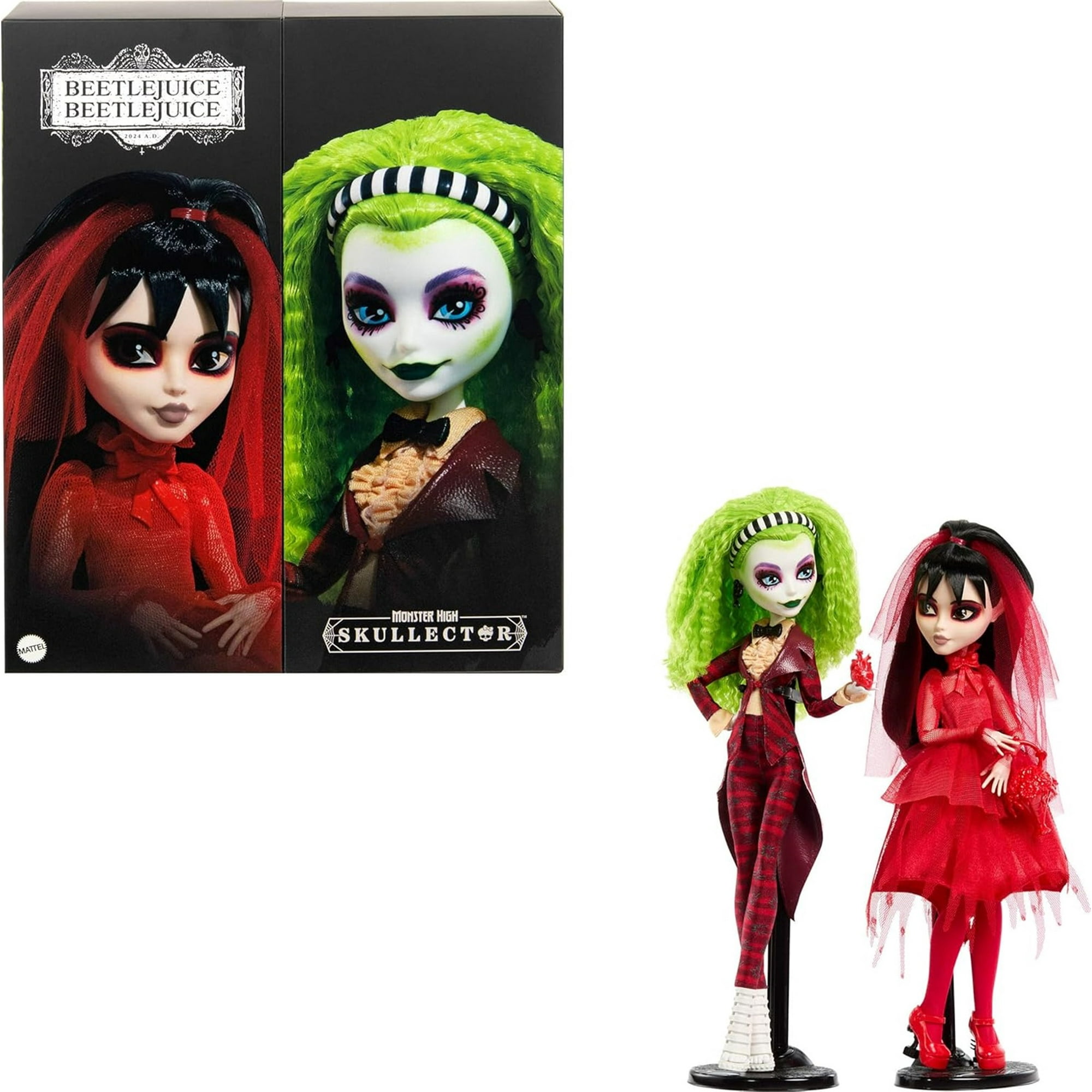 Monster High 2Pcs Skullector Beetlejuice & Lydia Deetz Dolls