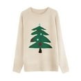 thumbnail image 3 of PFRNLF Christmas Sweaters for Women Ugly Christmas Tree Reindeer Holiday Knit Sweater Pullover, 3 of 6