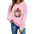 thumbnail image 6 of VKOYWKM Women Valentine Sweatshirt Heart Print Oversized Sweatshirts Spring Long Sleeve Crew Neck Heart Sweatshirts Valentines Day Gifts for Women, 6 of 7
