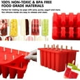thumbnail image 3 of Homemade Popsicle Molds Shapes, 10PCS Silicone Ice Pop Maker Non-BPA, with 50 Sticks, 50 Bags, 10 Reusable Sticks, Funnel, Brush and Ice Pop Recipes, 3 of 8