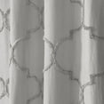 thumbnail image 5 of Lush Decor Avon Chenille Trellis Tufting 95" x 40" Trellis White 100% Cotton 3" Rod Pocket Pair Window Panel, 5 of 11