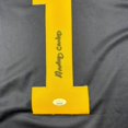 thumbnail image 2 of Framed Autographed/Signed Anthony Carter 35x39 Michigan Blue College Football Jersey JSA COA, 2 of 2