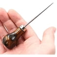 thumbnail image 3 of Awl,Gourd Shape Awl Tailors Awl Wood Handle Scratch Awl Sewing Awl Tool for Leather (2 Pack), 3 of 5