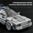 thumbnail image 4 of Bloques de construcción de automóviles de carreras de películas clásicas 1:24, modelo MOC, coches deportivos, juguetes, ladrillos para volver al futuro, regalos para festivales de vehículos para, 4 of 6