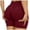 Z01-Wine, variant on COMVALUE Women's Yoga Shorts with Pockets Tummy Control High Waist Biker Shorts 7" Workout Running Tight (Navy, S)