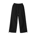 thumbnail image 4 of Hvarlaun Kids Sweatpants Baggy Wide Leg Jogger Pants for Boys and Girls with Pockets, Elastic Waist Drawstring Adjustable Hem Casual Lounge Pants, Sizes 4-15 Years, 4 of 7