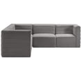 thumbnail image 4 of Meridian Furniture Quincy Sectionnel Modulaire en Velours Gris, 4 of 12