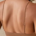 thumbnail image 5 of Zpanxa Bras for Women No Underwire Wireless Seamless Deep V-Neck Tank Bra, Spaghetti Strap Pullover Everyday Lingerie, Solid Color, 5 of 5