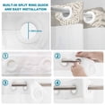 thumbnail image 4 of No Hook Shower Curtain, Grey Starfish Coastal Shower Curtains for Bathroom with See Through Top Window, Shell Coral Summer Beach Nautical Ocean Waterproof Bath Curtain Stand Up Stall 36"x72", 4 of 9