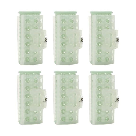Unique Bargains 6pcs Convenient Heatless Voluminous Hair Roller for Women 2.72"x1.30" Green