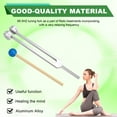 thumbnail image 4 of Tuning Fork with Silicone Hammer Bag for Healing, Musical Instrument, Sound Therapy 68.5HZ,Silver, 4 of 9
