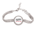 thumbnail image 1 of Celebrar el día de los inocentes bendición Festival fiesta celebración de gala palabras Pulsera de tobillera de cadena de tenis, joyería de diamantes, 1 of 3
