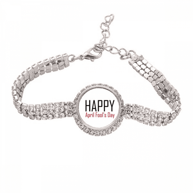 Celebrar el día de los inocentes bendición Festival fiesta celebración de gala palabras Pulsera de tobillera de cadena de tenis, joyería de diamantes
