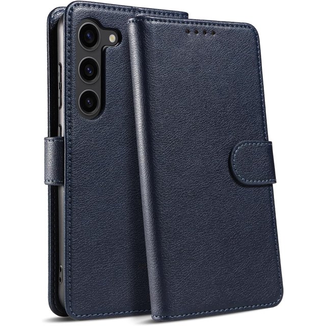 Étui de Téléphone Portable Insérable, Support de Téléphone Portable, Étui de Protection à Rabat Bleu