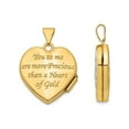 thumbnail image 2 of Gem & Harmony 14K Yellow Gold Heart Locket Pendant Necklace with Chain for Women, 2 of 5