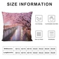 thumbnail image 5 of Fenyluxe Pink Flowers Pillow Covers Square Design Indoor Outdoor Pillow Case Spring Decor for Couch Sofa Car Bedroom - 1PC 24x24in, 5 of 5